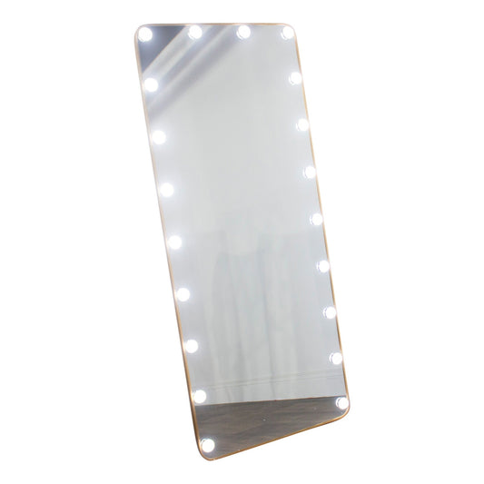 Renaissance mirror with LED lighting 160 x 50cm gold  available instore