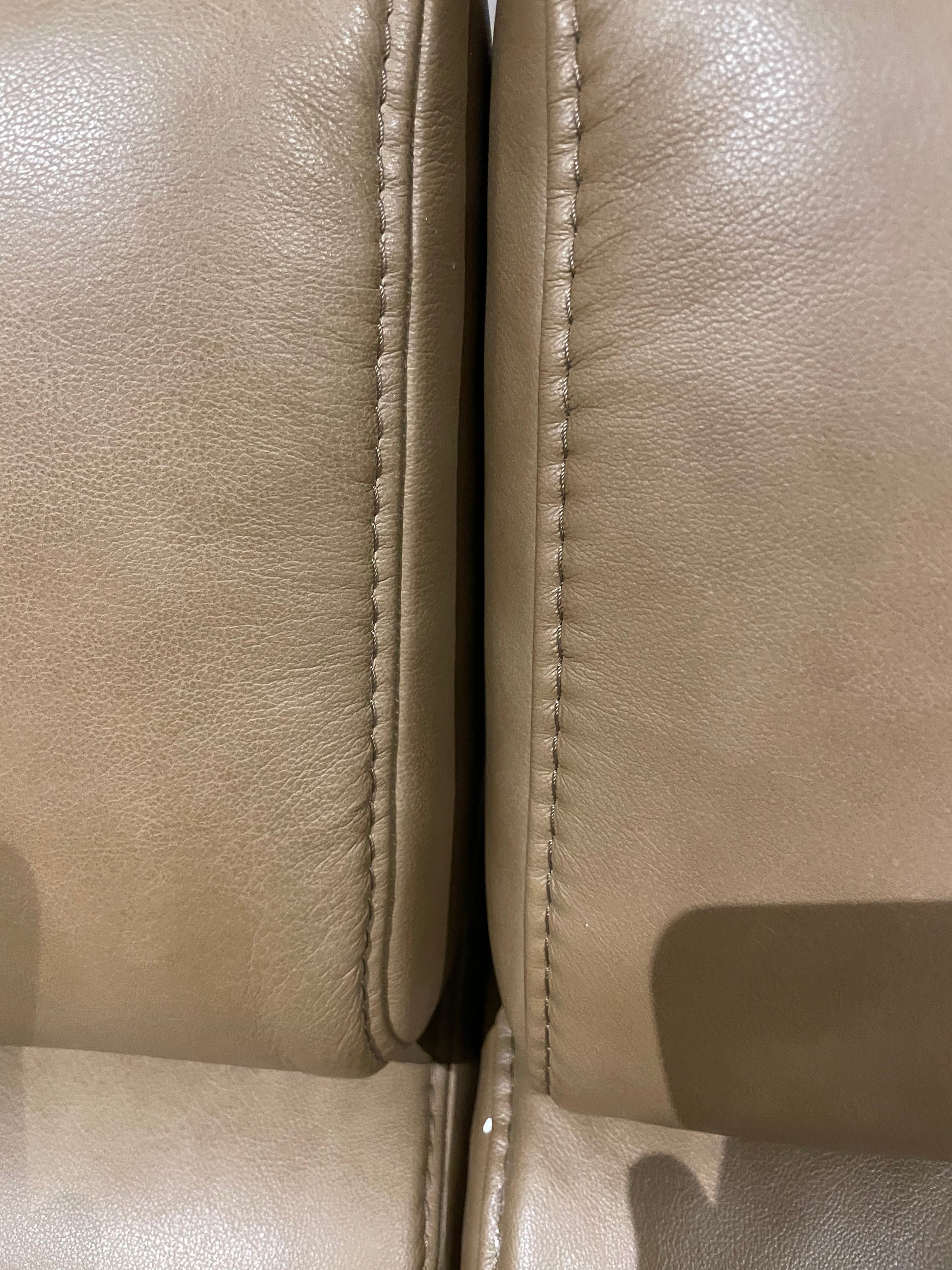 Mezzana Italian top Grade leather chaise sofa further reduced LAST ONE-Chaise sofa-Renaissance Design Studio